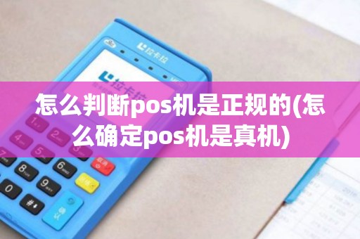 怎么判断pos机是正规的(怎么确定pos机是真机)