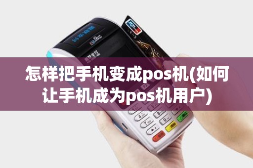 怎样把手机变成pos机(如何让手机成为pos机用户)