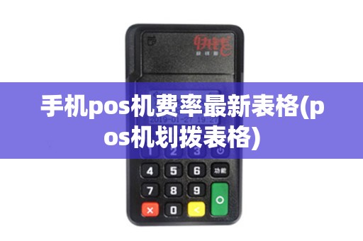 手机pos机费率最新表格(pos机划拨表格)