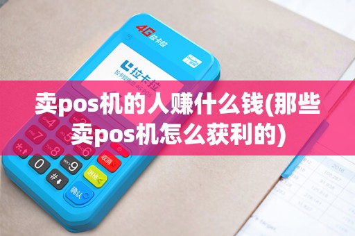 卖pos机的人赚什么钱(那些卖pos机怎么获利的)