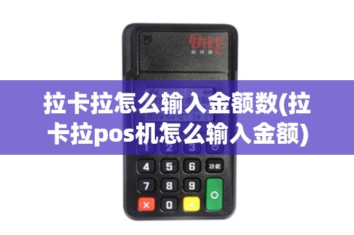 拉卡拉怎么输入金额数(拉卡拉pos机怎么输入金额)