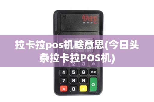 拉卡拉pos机啥意思(今日头条拉卡拉POS机)