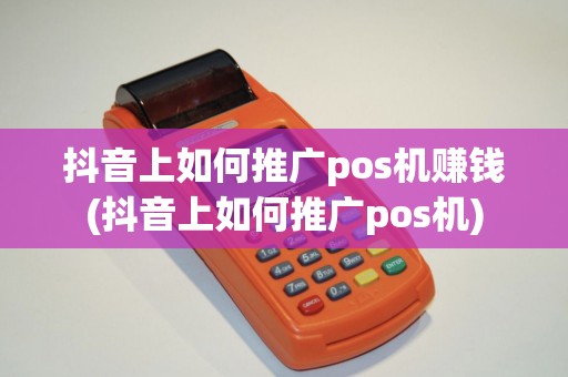 抖音上如何推广pos机赚钱(抖音上如何推广pos机)