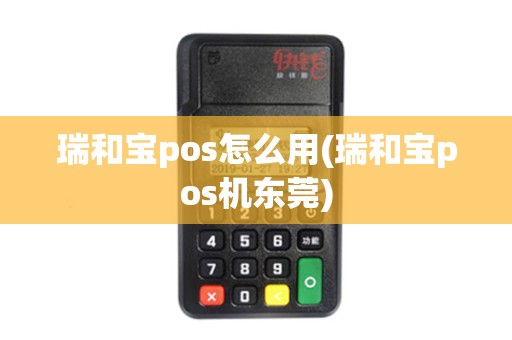瑞和宝pos怎么用(瑞和宝pos机东莞)