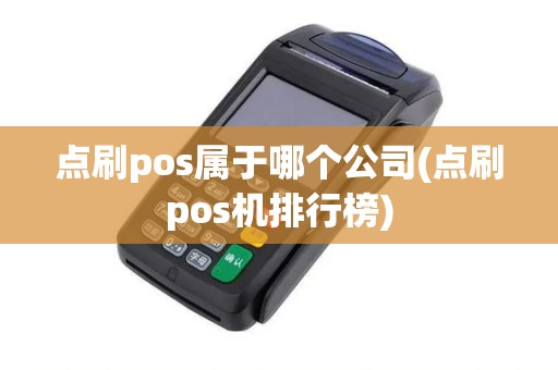 点刷pos属于哪个公司(点刷pos机排行榜)