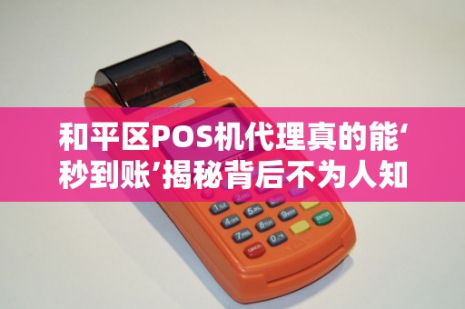 和平区POS机代理真的能‘秒到账’揭秘背后不为人知的行业真相！