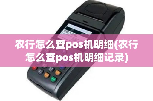 农行怎么查pos机明细(农行怎么查pos机明细记录)