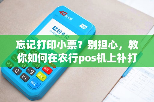 忘记打印小票？别担心，教你如何在农行pos机上补打小票！