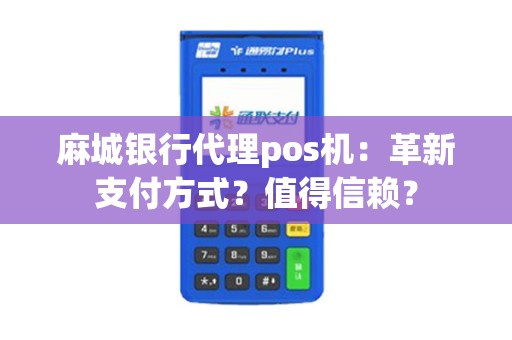 麻城银行代理pos机：革新支付方式？值得信赖？
