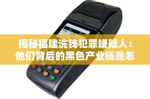 揭秘福建洗钱犯罪嫌疑人：他们背后的黑色产业链是怎样运作的？