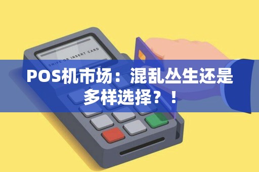 POS机市场：混乱丛生还是多样选择？！