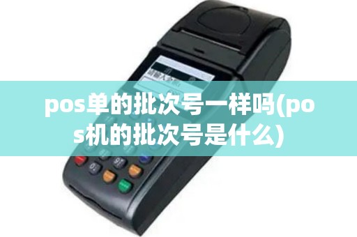 pos单的批次号一样吗(pos机的批次号是什么)