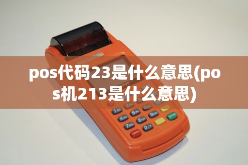 pos代码23是什么意思(pos机213是什么意思)