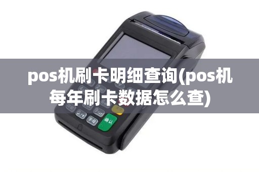 pos机刷卡明细查询(pos机每年刷卡数据怎么查)