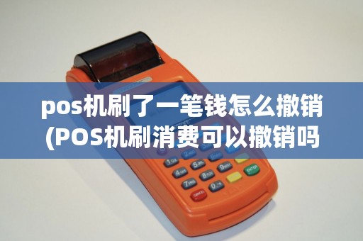 pos机刷了一笔钱怎么撤销(POS机刷消费可以撤销吗)