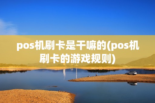 pos机刷卡是干嘛的(pos机刷卡的游戏规则)