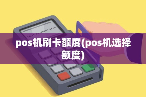 pos机刷卡额度(pos机选择额度)