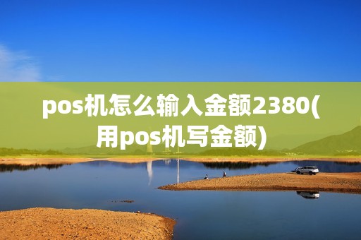 pos机怎么输入金额2380(用pos机写金额)
