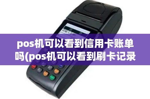 pos机可以看到信用卡账单吗(pos机可以看到刷卡记录吗)
