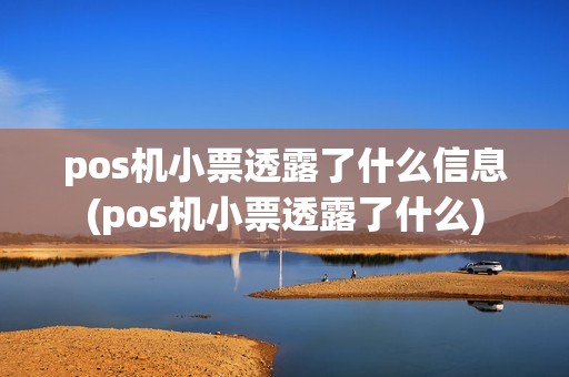 pos机小票透露了什么信息(pos机小票透露了什么)