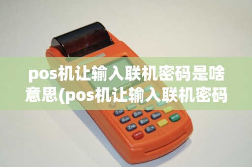 pos机让输入联机密码是啥意思(pos机让输入联机密码)