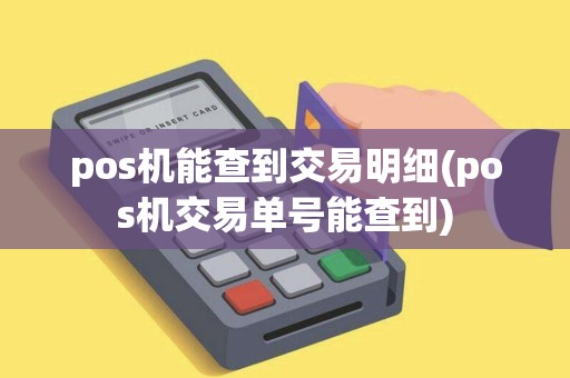 pos机能查到交易明细(pos机交易单号能查到)