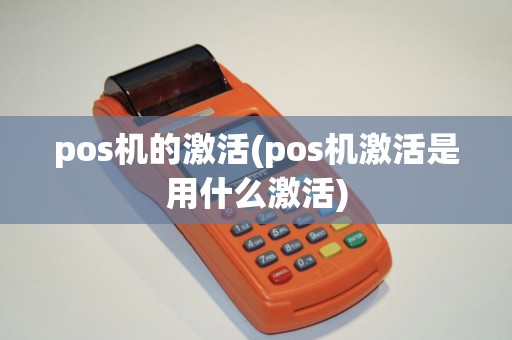 pos机的激活(pos机激活是用什么激活)