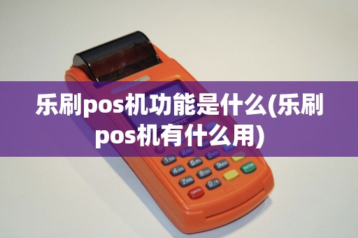 乐刷pos机功能是什么(乐刷pos机有什么用)
