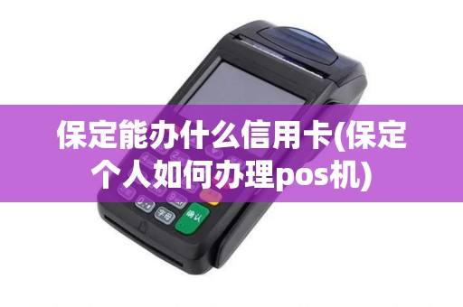 保定能办什么信用卡(保定个人如何办理pos机)