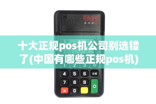 十大正规pos机公司别选错了(中国有哪些正规pos机)
