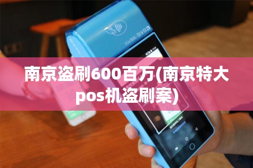 南京盗刷600百万(南京特大pos机盗刷案)